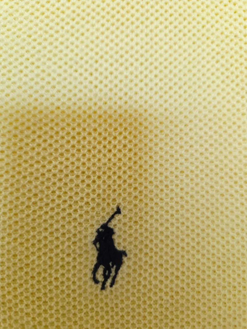 Vintage'90s Polo Golf Ralph Lauren Pony Cotton Vest V-Neck Waffle Knit Yellow